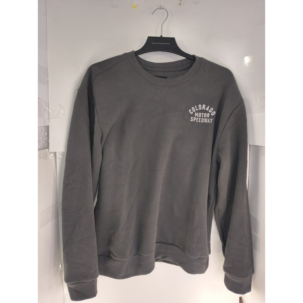 Colorado Motor Speedway Sweatshirt Mens Large Gray Graphic Racing Crewneck